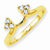 14k Yellow Gold Diamond Wrap Ring