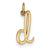 14k Yellow Gold Initial Charm hide-image