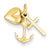 14k Gold Heart Cross and Anchor Charm hide-image