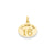 Oval 16 Charm in 14k Gold