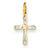 14k Gold & Rhodium Diamond Cross Charm hide-image