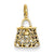 14k Gold Diamond Purse Charm hide-image