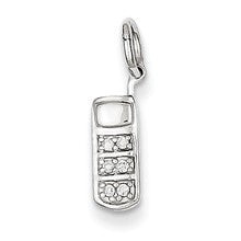 14k White Gold Diamond Cell Phone Charm hide-image