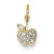 14k Gold Diamond Apple Charm hide-image