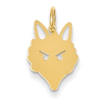 14k Gold Fox Head Charm hide-image