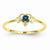14k Yellow Gold Alexandrite June Birthstone Heart Ring