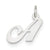 14k White Gold Small Fancy Script Initial A Charm hide-image