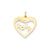 Class of 2013 Heart Cut Out Charm in 14k Gold