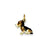 Enameled Small Beagle Charm in 14k Gold