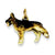 14k Gold Enameled Medium German Shepherd Charm hide-image