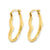14k Yellow Gold Heart Hoop Earrings