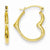 14k Yellow Gold Heart Hoop Earrings