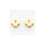 14k Yellow Gold Polished Cross with CZ Post Earrings