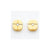 14k Yellow Gold Polished Geometric with CZ Post Earrings