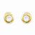 14k Yellow Gold Polished Fancy CZ Post Earrings