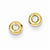 14k Yellow Gold Polished CZ Earrings