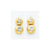 14k Yellow Gold Polished CZ Post Earrings