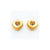 14k Yellow Gold Heart Earrings