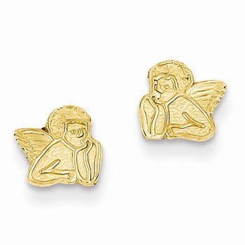 14k Yellow Gold Polished Angel Post Earrings