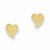 14k Yellow Gold Heart Earrings