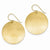 14k Yellow Gold Satin Circle Disc Earrings