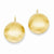 14k Yellow Gold Hollow Satin 16.00mm Half Ball Earrings