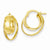 14k Yellow Gold Multi Twisted Hoop Earrings