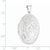 14k White Gold 32mm Oval Flower With Scrolls Locket