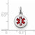 Medical Charm in Sterling Silver