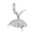 Ballet Dancer Charm In 14K White Gold