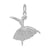 Ballet Dancer Charm In 14K White Gold