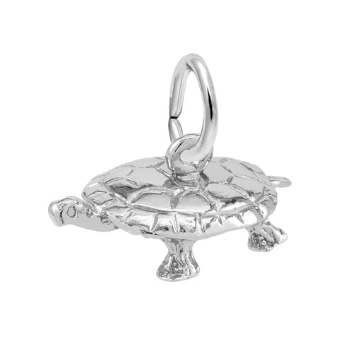 New Turtle Charm In Sterling Silver