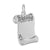 Diploma Charm In 14K White Gold
