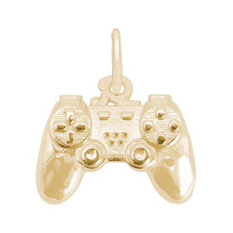 Game Controller Charm in Yellow Gold Plated