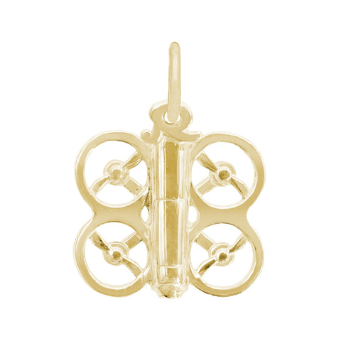 Drone Charm In Yellow Gold