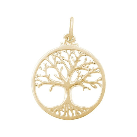 New Tree Of Life Charm In Yellow Gold