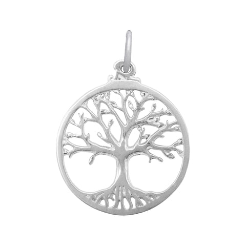 New Tree Of Life Charm In 14K White Gold