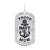 Proud Navy Mom Dog Tag Charm In Sterling Silver