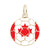 Painted World Soccer – Canadian Flag Charm in Yellow Gold Plated