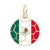 Painted World Soccer – Mexican Flag Charm in Yellow Gold Plated