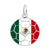Painted World Soccer – Mexican Flag Charm In Sterling Silver