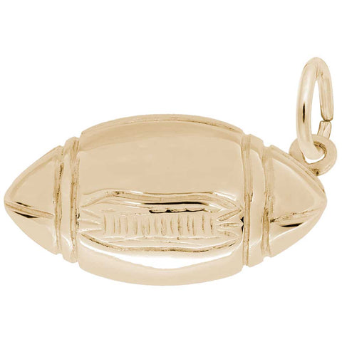 3D Football Charm in Yellow Gold Plated