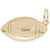3D Football Charm in Yellow Gold Plated