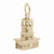 Halifax Town Clock Charm In Yellow Gold