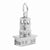 Halifax Town Clock Charm In 14K White Gold