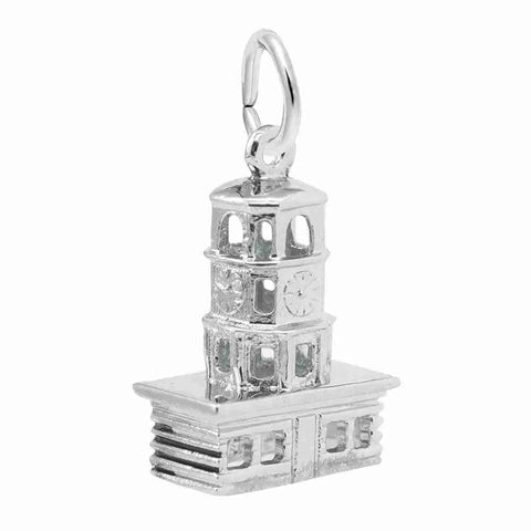 Halifax Town Clock Charm In Sterling Silver