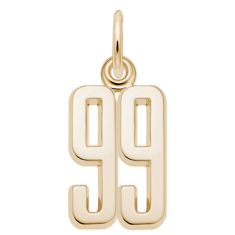 That’s My Number 99 charm In Yellow Gold