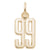 That’s My Number 99 charm In Yellow Gold