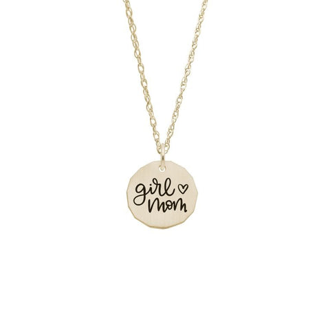 Girl Mom Necklace Set In Gold Plated