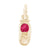 July Birthstone Baby Shoe Charm in Yellow Gold Plated